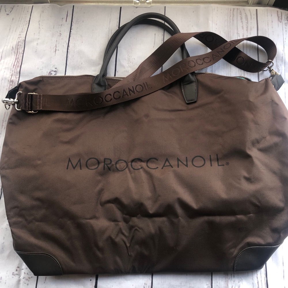 Moroccan Oil Brown/Teal Large Tote Bag